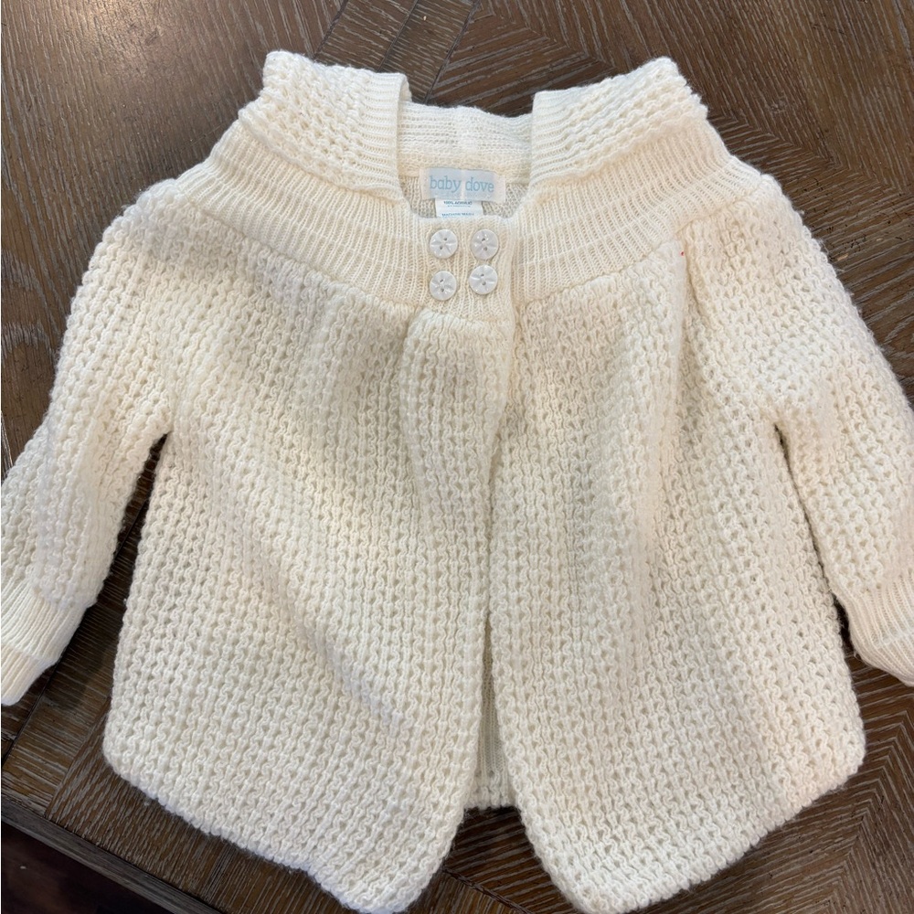 Cream Knit Pea Coat